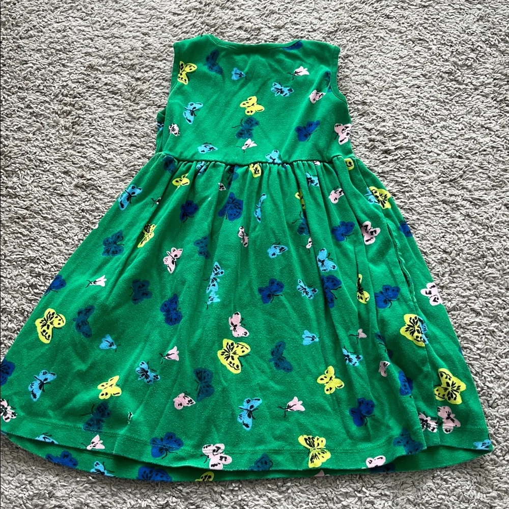 Hanna Andersson Green Sleeveless Butterfly Dress